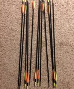 GPP 28-inches Fiberglass Archery Target Arrows - Practice Arrow or Youth Arrow for Recurve Bow 12 Black Arrows 23 81uoQ6Vp6wL
