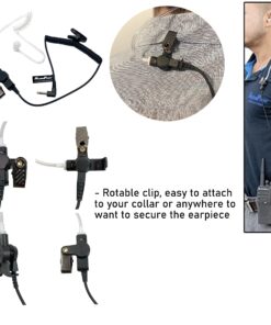 MaximalPower RHF 617-1N 3.5mm RECEIVER/LISTEN ONLY Surveillance Headset Earpiece with Clear Acoustic Coil Tube Earbud Audio Kit For Two-Way Radios, Transceivers and Radio Speaker Mics Jacks , Black 22 81uomBG0K4L