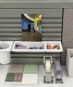 OfficeGoods Acrylic Tape Dispenser - Beautiful Modern Accessory for The Stylish Desk at Home, The Office, or School - Holds Standard, Large & Extra-Large Tape Rolls - Silver 31 81upRRcDmqL