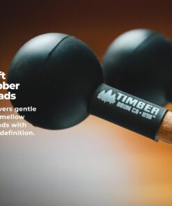 Alternative view of Percussion Mallet (Pair) Mallets for Keyboard Music and Tongue Drum, Soft Rubber Heads –– MADE IN U.S.A. –– Stained Solid Birch Handles Soft Black Single Pair