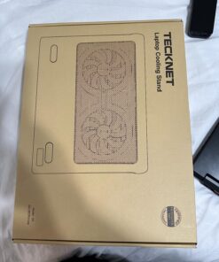 TECKNET Laptop Cooling Pad, Portable Ultra-Slim Laptop Cooler, Gaming Cooling Pad Stand with 2 USB Powered Fans Wind Speed Adjustable, Fits 12-16 Inches (Blue) Blue 63 81usHAS2NPL