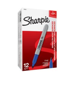 Sharpie Permanent Markers, Fine Point, Blue, 12 Count 17 81usPaPMxL