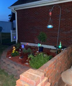 Outdoor Solar Garden Stake Lights - Doingart 2 Pack Solar Powered Lights with 8 Lily Flower, Multi-Color Changing LED Solar Decorative Lights for Garden, Patio, Backyard (Purple and White) Purple & White 23 81uuUjKmtRL