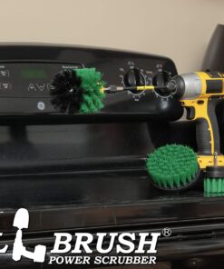 Drill Brush - Household Cleaners - Kitchen - Cleaning Supplies - Scrub Brush - Oven - Stove Top Cleaner - Countertop - Backsplash - Sink - Dish Brush - Pots and Pans - Cast Iron Skillet - Frying Pan Green 13 81uw8D7vf9L