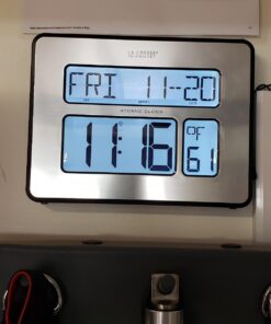 La Crosse Technology Atomic Wall/Table Clock, Metal, 7.5-inch H x 9.75-inch W x 1-inch D (C86279) 11 81uxwh4cF L