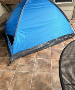 2-Person Camping Tent – Includes Rain Fly and Carrying Bag – Lightweight Outdoor Tent for Backpacking, Hiking, or Beach by Wakeman Outdoors Dome Blue 42 81uyJnPObCL