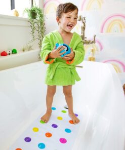 Munchkin® Dots™ Bath Mat for Kids, Multicolored, 30.5x14.25 Inch 30.5x14.25 Inch (Pack of 1) 29 81uz5n63VfL