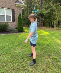 Boomerang Kids Outdoor Frisbee - Soft Toy Boomerangs Gifts for Boys 8-12 & Girls 8-12 - Outside Boys Toys Age 6 7 8 9 10 11 & Up Best Stocking Stuffer Gift Ideas for Kids - Backyard Games Flying Disc Blue 34 81uz9maQcJL