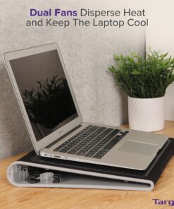 Targus 17 inch Dual Fan Lap Chill Mat - Soft Neoprene Laptop Cooling Pad, Heat Protection/Dispersion Laptop Cooler/Fan, USB-A Connection, Black Portable Lightweight Chill Mat 47 81uzo XEywL