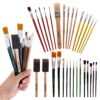 Artlicious Paint Brushes - Acrylic Paint Set and Detail Paint Brushes for Kids - Use with Craft, Watercolor, Oil, Gouache Paints, Face Art, Washable Paints, Miniature Detailing and Rock Painting 30 Pack 3 81v1 pL4J1L