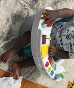 Infantino Music & Lights 3-in-1 Discovery Seat and Booster - Convertible, Infant Activity and Feeding Seat with Electronic Piano for Sensory Exploration, for Babies and Toddlers, Teal 37 81v26N6PvmL