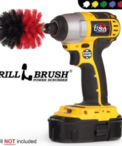 Drill Brush - Outdoor Scrub Brush - Patio, Concrete Pools, Bird Bath, Garden Fountains, Statues - Monuments and Headstones - Granite, Marble Cleaner - Spin Brush 12 81v33ERsn4L