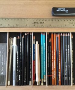 3 Drawer Wood Pastel Storage Box 15-3/4 x 9-1/2 x 3-1/2 inches 42 81v6lk2FxFL