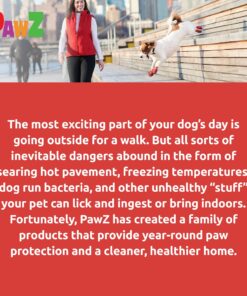 PawZ Rubber Dog Boots for Paws up to 2 1/2", 12 Pack - All-Weather Dog Booties for Hot Pavement, Snow, Mud, and Rain - Waterproof, Anti Slip Dog Socks - Small, Black 30 81v6wlf61nL