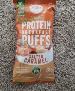 Better Than Good Sweet Keto, Gluten-Free Salted Caramel Protein Puffs (0.88 Ounce 4-Pack) - Paleo, Low Sugar, Low Calorie, Diabetic Friendly Snacks | 16g Protein & 2 Servings of Fruits & Veggies Salted Caramel (Pack of 4) 18 81v6zq1ZWQL