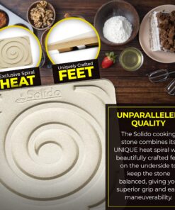 Pizza Stone - Baking Stone. SOLIDO Rectangular 14"x16" - Perfect for Oven, BBQ and Grill 36 81v706x0ynL