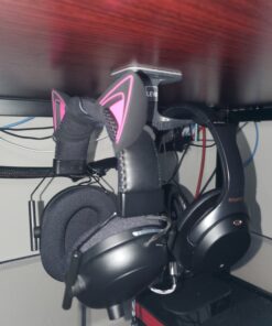 Elevation Lab The Anchor Pro - Extra Strong Under-Desk Headphone Stand Mount with Built-in Cord Management 86 81v8N6c08L