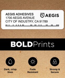 Aegis - Compatible Direct Thermal Labels Replacement for DYMO 30252 (1-1/8" X 3-1/2") Address & Barcode - Use with Labelwriter 450, 450 Turbo, 4XL Printers (12 Rolls) 12 Pack 13 81v93EvPmAL
