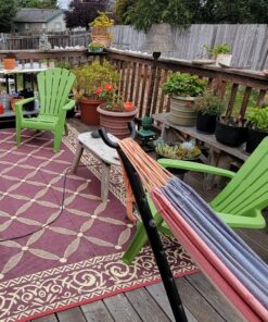 Stylish Camping 119125 9-feet by 12-feet Reversible Mat, Plastic Straw Rug, Large Floor Mat for Outdoors, RV, Patio, Backyard, Picnic, Beach, Camping (Burgundy/Beige) 9x12 Burgundy/Beige 20 81v9gWa1NL