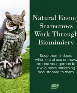 Dalen Fake Owl Decoy to Scare Birds Away from Gardens, Rooftops, and Patios - Scarecrow Provides Chemical-Free Pest Control - Safe and Humane, 16" Great Horned Owl 27 81v9vp3ghL
