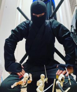 Kage Ninja Gear Real Ninja Uniform - 14oz Authentic Ninja Costume + Free Black Belt Medium 10 81vAKlXA9WL