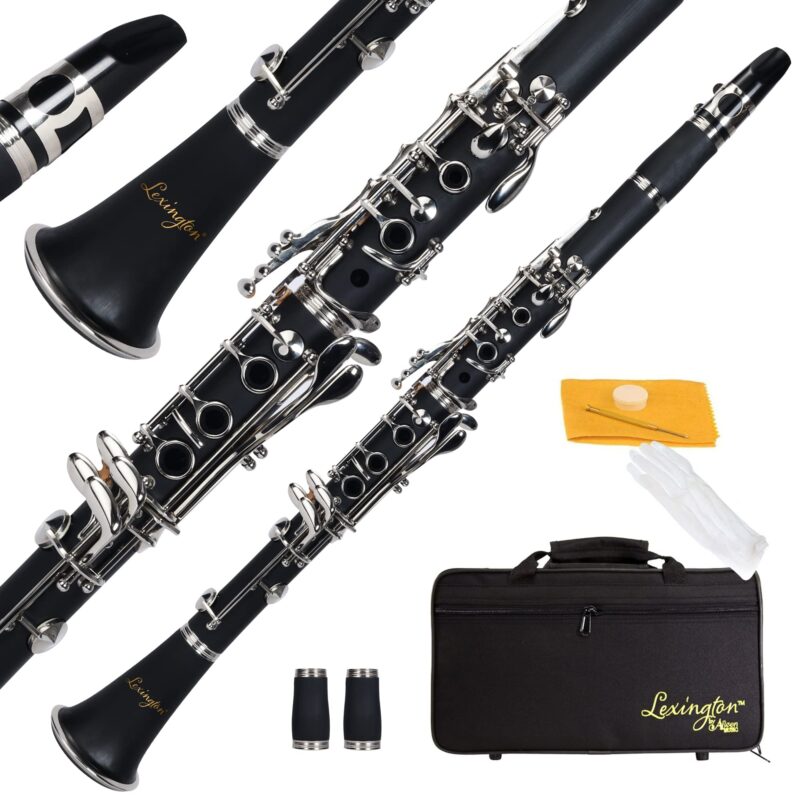 Catalog 8 Aileen Lexington CL3041N Bb Flat 17 Key Clarinet with Mouthpiece, Hard Case, Cork Grease, Gloves and Other Kit