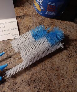 Turbo Microfiber Bottle Brush Cleaner Pack - Set of 5 Bottle Brushes for Cleaning Baby Bottles, Water Bottles, Tumblers, Wine Decanters, Flask, Bong, Vase Cleaner - One Straw Cleaner Brush 35 81vB6TQ0IfL