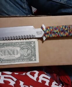 Survivor HK-106280 Fixed Blade Outdoor Knife, Tanto Blade, Green Cord-Wrapped Handle, 11-Inch Overall 16 81vD TXj8HL