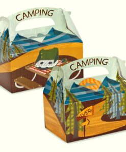BirthdayExpress Let's Go Camping Party Supplies - Empty Favor Boxes (4) 4 81vDZtqz5oL