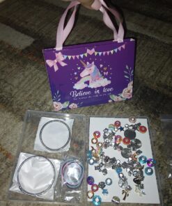 klmars Charm Bracelet Making Kit,Jewelry Making Supplies Beads,Unicorn/Mermaid Crafts Gifts Set for Girls Teens Age 5-12 37 81vGVFvKzvL