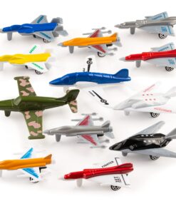 Toy Airplane Made of Metal and Plastic Set of 12 Military Planes and Jets. Airplane Toys for Keeping The Kids Creative. Toy Airplane for Boys Age 4-7 9 81vHMpnXBsL