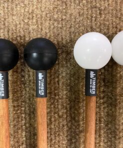 Percussion Mallet (Pair) Mallets for Keyboard Music and Tongue Drum, Soft Rubber Heads –– MADE IN U.S.A. –– Stained Solid Birch Handles Soft Black Single Pair 25 81vK8WaE2dL