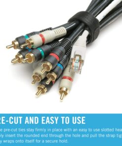 VELCRO Brand ONE-WRAP Cable Ties | 25Pk | 8 x 1/2" Black Cord Organization Straps | Thin Pre-Cut Design | Wire Management for Organizing Home, Office and Data Centers 29 81vKP8EQ9XL