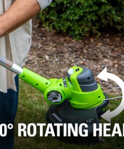 Greenworks 24V Cordless String Trimmer and Blower Combo Pack, 2Ah Battery and Charger Included STBA24B210 12" Trimmer + Blower (2.0Ah) 23 81vMGPxa0CS