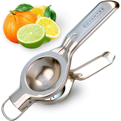 Nuvantee Lemon Squeezer - Large Stainless-Steel Manual Citrus Juicer for Lime Juice & Orange Juice