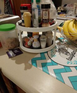 Copco Non-Skid Turntable, 2-Tier, 12-Inch, White/Gray 33 81vMtyoz6ML