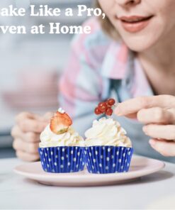 Regency Wraps Greaseproof Professional Grade Standard Baking Cups, Pack of 40, Cobalt Polka Dots 9 81vOXSBceCL