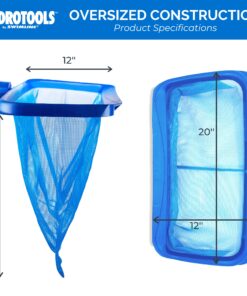 SWIMLINE HYDROTOOLS 8040 Leaf Net For Inground Above Ground Pool Pond | Extra Large Skimmer Net Cleaning Tool & Ultra Fine Deep Mesh Bag | Durable Reinforced Plastic Frame | For Debris Bugs Pickup Heavy Duty (Molded) 19 81vSUE33mCL