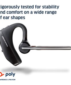 Poly Voyager 5200 Wireless Headset (Plantronics) - Single-Ear Bluetooth Headset w/Noise-Canceling Mic - Ergonomic Design - Voice Controls - Lightweight - Connect to Mobile/Tablet via Bluetooth 25 81vSYT57JVL
