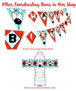 POP parties Bowling Party Large Invitations Pink - 20 Invitations + 20 Envelopes 9 81vTs8SgzeL