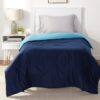 Amazon Basics Reversible Lightweight Microfiber Comforter Blanket, Twin/Twin XL, Navy/Sky Blue Navy / Sky Blue 1-Pack 29 81vUxkwcU3L