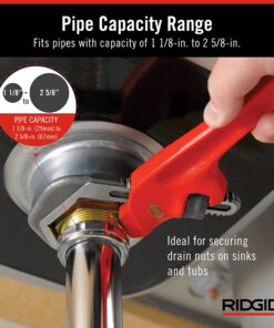 RIDGID 31305 Model E-110 9.5" Offset Hex Jaw Pipe Wrench, Red, Made in The USA 30 81vV4hmJlL