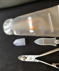 KOHM Ingrown Toenail Clippers for Thick Nails - 5" Long KP-700 Heavy Duty Stainless Steel Toe Nail Nippers Tool for Men, Women, Seniors & Adults - Professional Podiatrist Tool 3 Piece Set 43 81vVfG22QpL