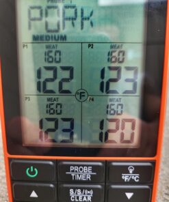 ThermoPro TP829 Wireless LCD Meat Thermometer for Grilling and Smoking, 1000FT Grill Thermometer for Outside Grill with 4 Meat Probes, BBQ Thermometer for Smoker Oven Cooking Beef Turkey Four Probes 41 81vVtKw 4EL