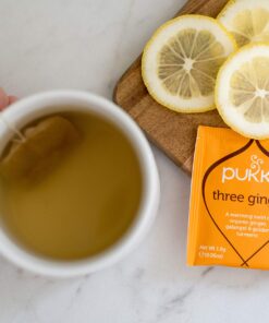 Pukka Three Ginger, Organic Herbal Tea With Turmeric & Galangal, Perfect for After Meals, 60 Tea Bags (3 Pack) Ginger,turmeric,galangal 3 Pack 14 81vVyY UXKL