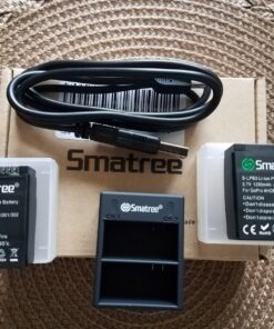 Smatree Battery Compatible for GoPro Hero3+ / Hero 3 Camera, Long Battery Life, 1290mAh Rechargeable, Dual Charger 16 81vXMQl5hrL