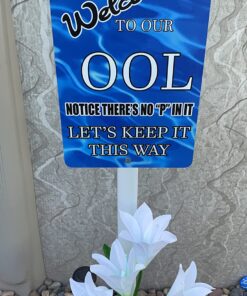 Rogue River Tactical Funny Swimming Pool Sign Metal Tin Sign Indoor Outdoor No Pee in Pool OOL Swim 16 81vXrxze9bL