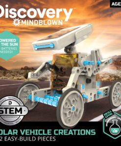Alternative view of Discovery #Mindblown STEM 12-in-1 Solar Robot Creation 197-Piece Kit with Working Solar Powered Motorized Engine and Gears, Construction Engineering Set for Ages 8 and Up