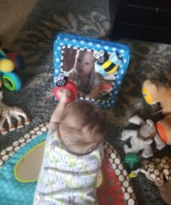 Sassy Tummy Time Floor Mirror | Developmental Baby Toy | Newborn Essential for Tummy Time | Great Shower Gift, Blue, 10 Inch (Pack of 1) 35 81vZvbsOQOL