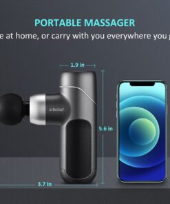 arboleaf Mini Massage Gun Deep Tissue, Muscle Massager for Back Pain Relief, Small Massage Gun Travel Massager Handheld, Quiet Percussion Massager Portable, Whole Body- FSA and HSA Eligible Grey-1 29 81va3DQ3k6L